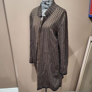 *3/$30 Sale* Ann Taylor Factory Long Geometric Patterned Open Front Duster